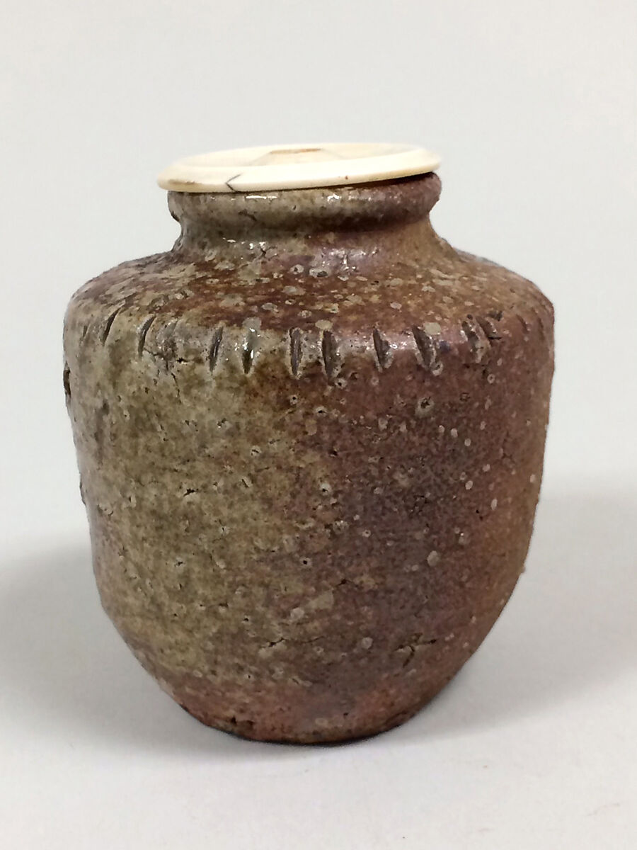 Tea jar with cover, Shigaraki ware, Japan 