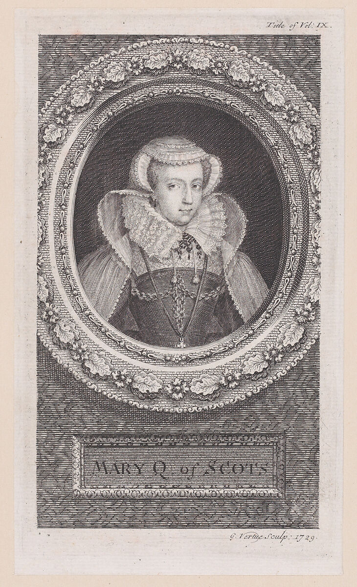 Mary, Queen of Scots, George Vertue (British, London 1684–1756 London), Engraving 