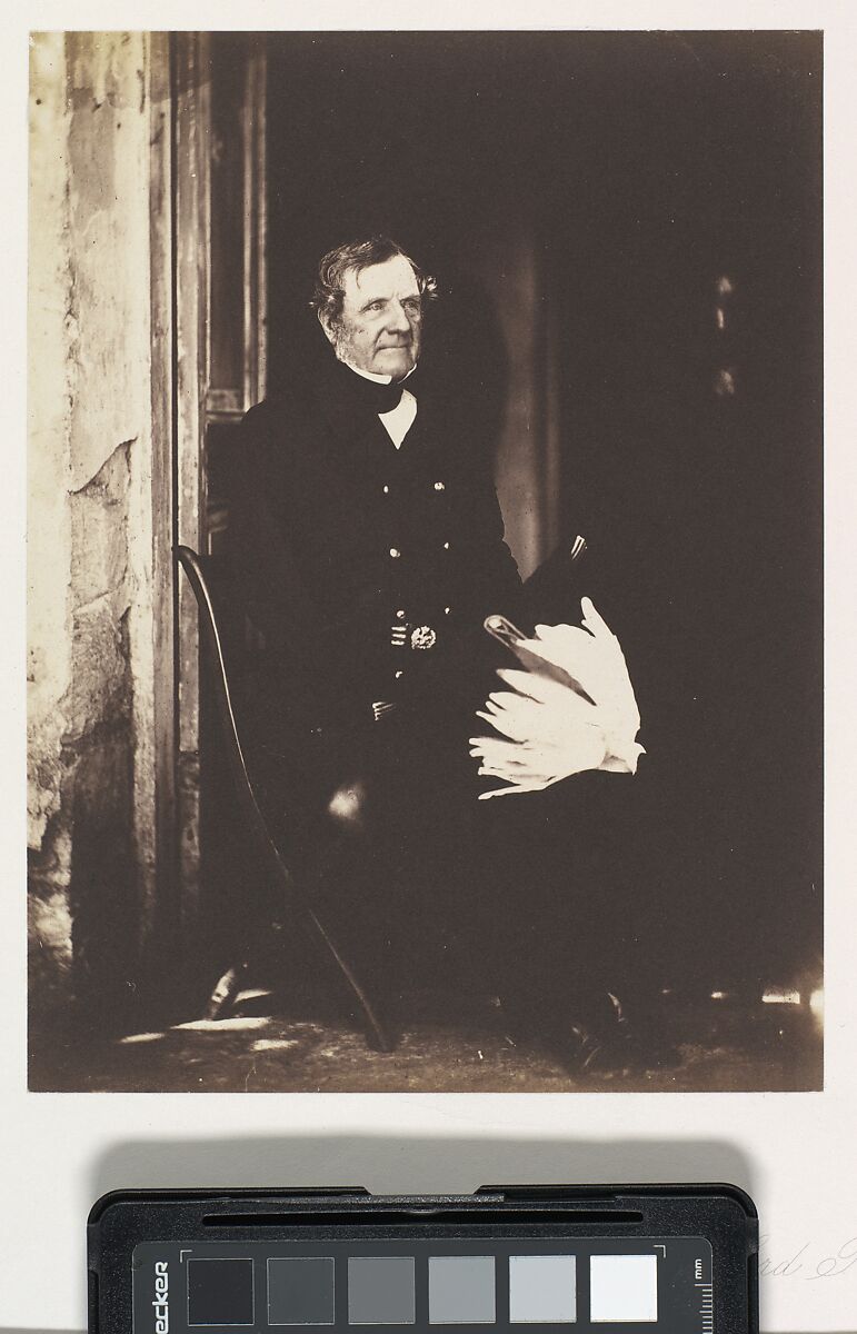 Field Marshall Lord Raglan, Crimea, Roger Fenton (British, 1819–1869), Salted paper print from collodion glass negative 