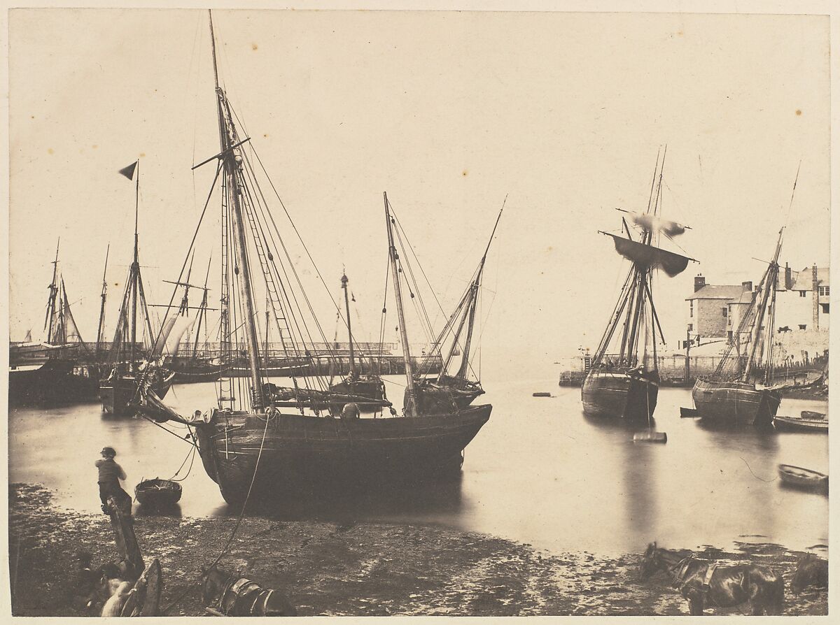 Harbor Scene, Attributed to Thomas Sutton (British, 1819–1875), Salted paper print from paper negative 