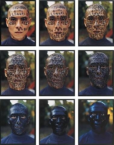 Family Tree, Zhang Huan (Chinese, born Anyang, 1965), Nine chromogenic prints, China 