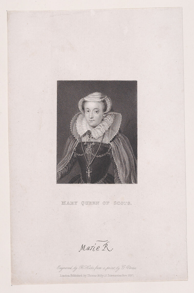 Mary, Queen of Scots, Robert Hicks (British, active early 19th century), Stipple engraving 