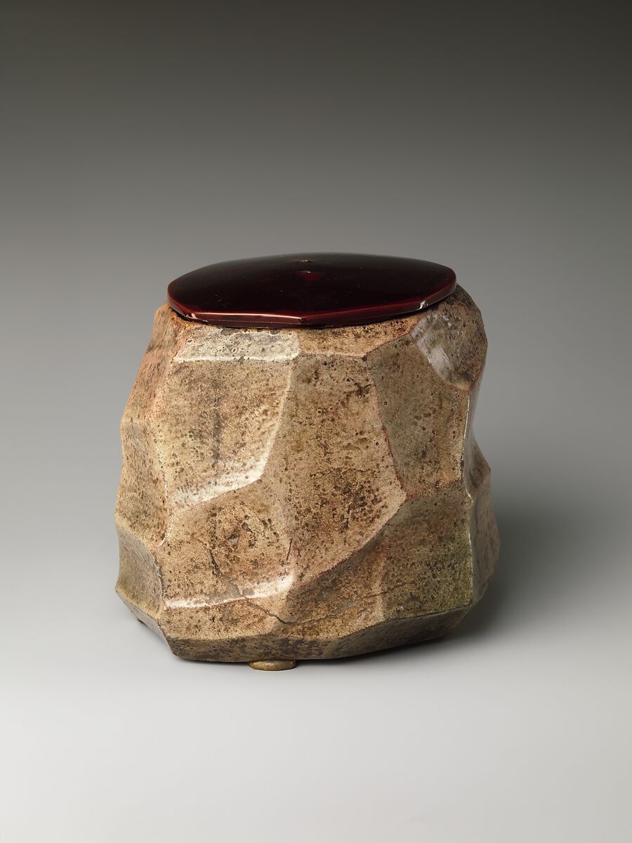 Jar, Hon'ami Kōetsu (Japanese, 1558–1637), Clay, red and green glaze (Kyoto ware), Japan