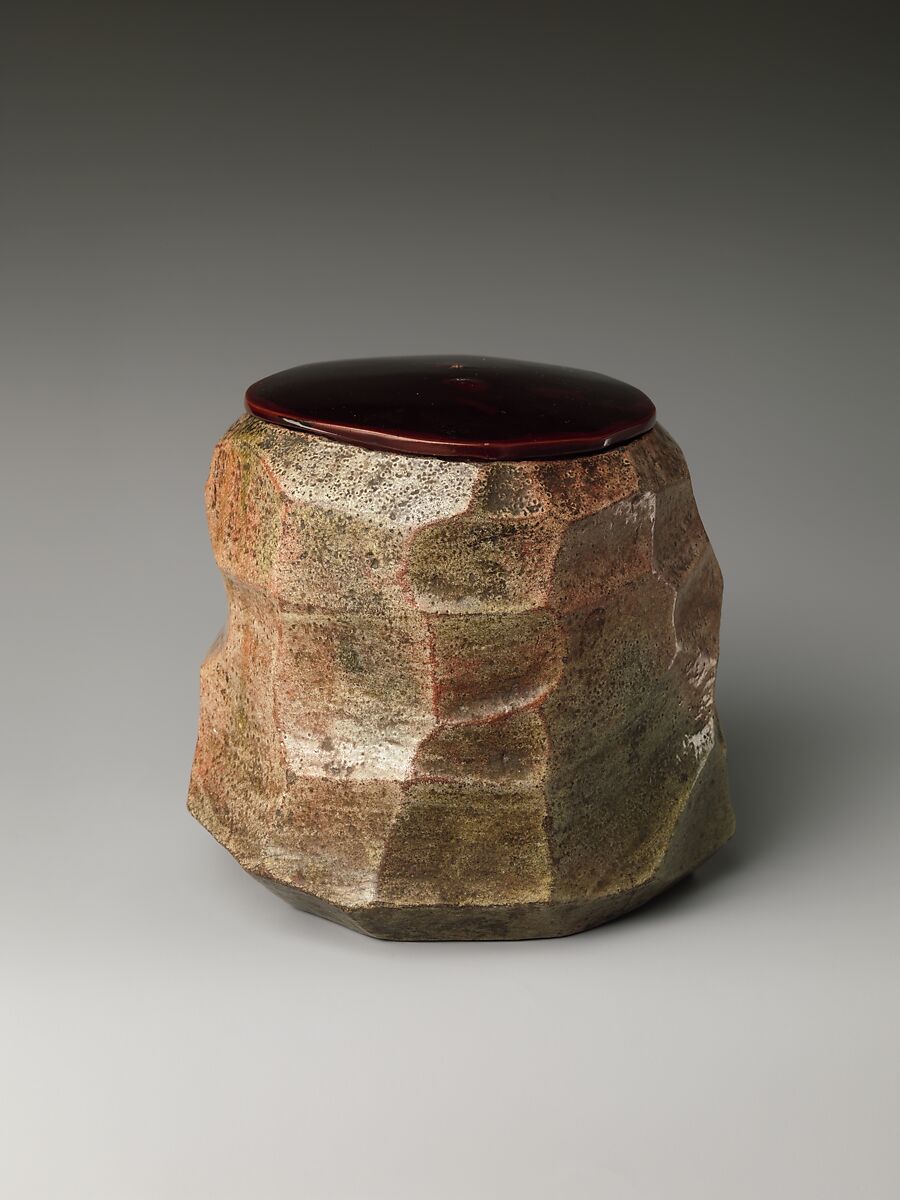Jar, Hon'ami Kōetsu (Japanese, 1558–1637), Clay, red and green glaze (Kyoto ware), Japan