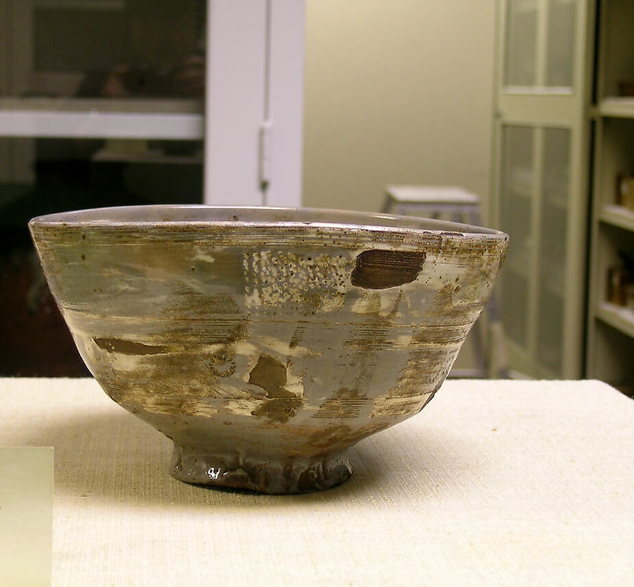 Bowl, Clay decorated after the Mishima type with inlaid design; (Karatsu ware), Japan 