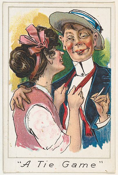 A Tie Game, from the Baseball Comics series (T203), Issued by P.H. Mayo &amp; Brother, Richmond, Virginia (American), Commercial color lithograph 
