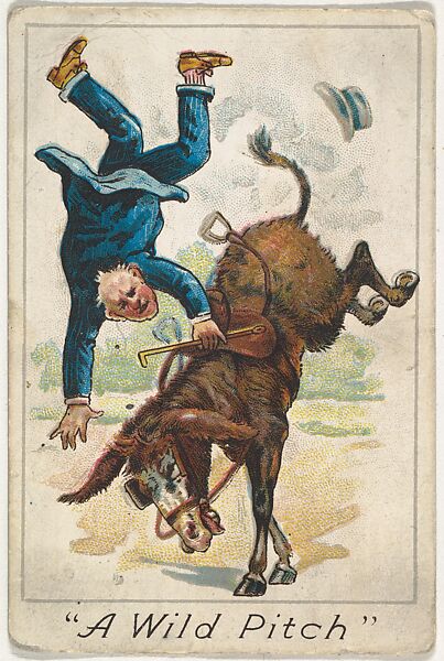 A Wild Pitch, from the Baseball Comics series (T203), Issued by P.H. Mayo &amp; Brother, Richmond, Virginia (American), Commercial color lithograph 