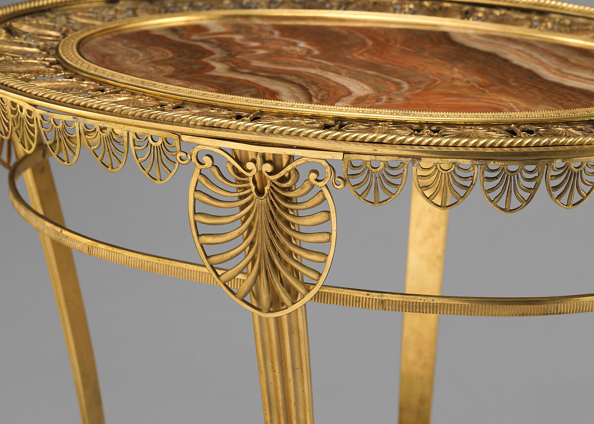 Guéridon, Werner &amp; Mieth, Berlin, Gilt yellow metal, alabaster, German, Berlin