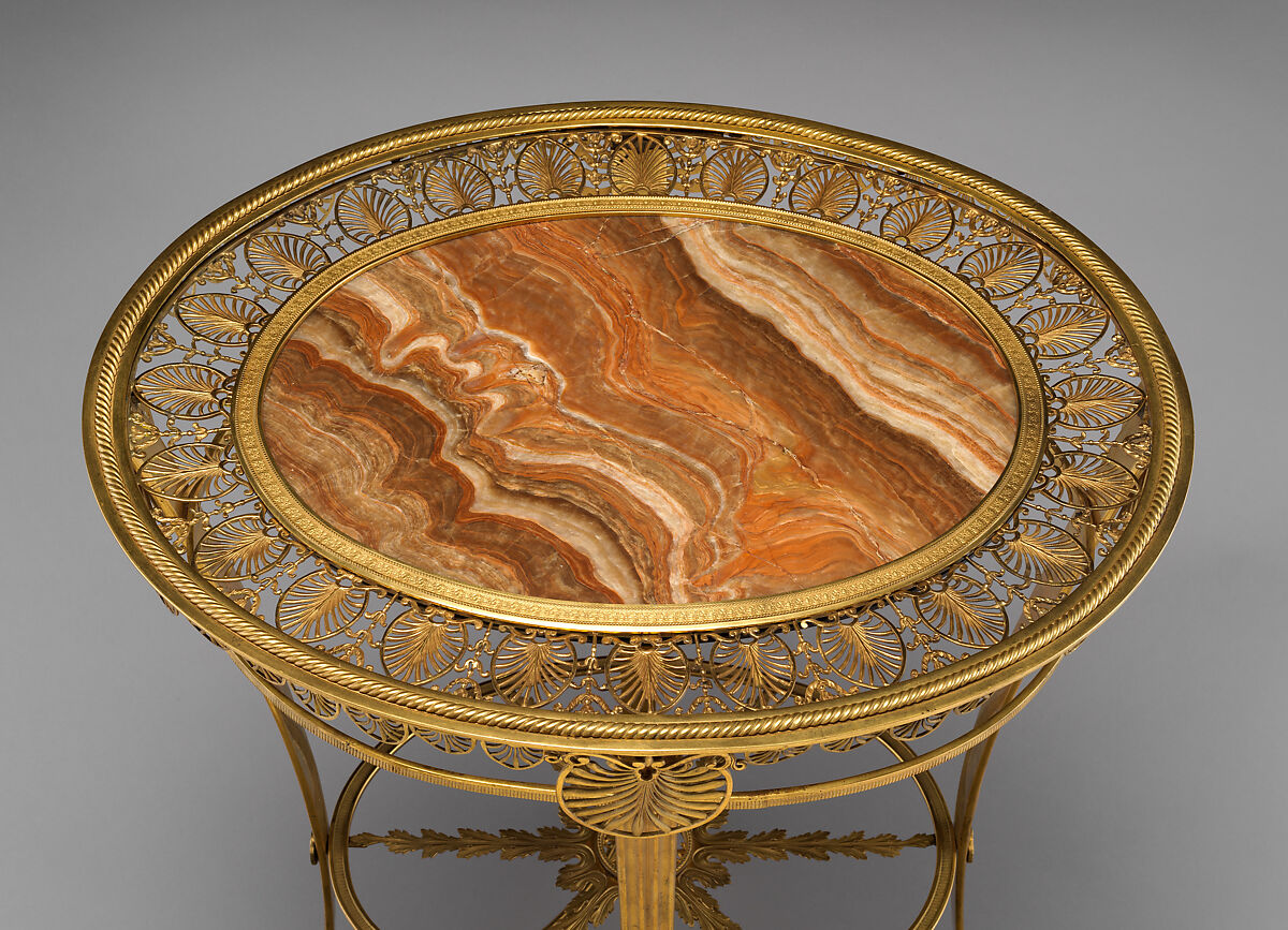 Guéridon, Werner &amp; Mieth, Berlin, Gilt yellow metal, alabaster, German, Berlin