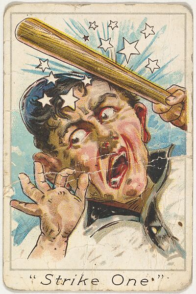 Strike One, from the Baseball Comics series (T203), Issued by P.H. Mayo &amp; Brother, Richmond, Virginia (American), Commercial color lithograph 