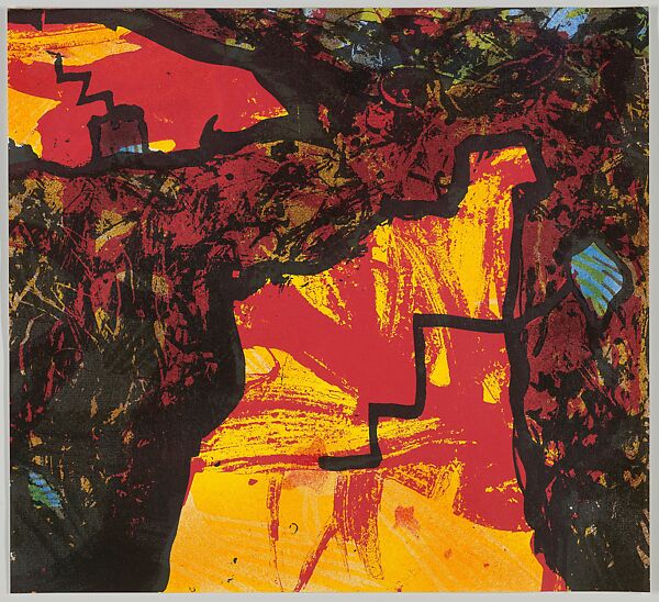 In My Beginning, Chuck Webster (American, born Binghamton, New York, 1970), Linoleum cut, woodcut, pochoir and screenprint
