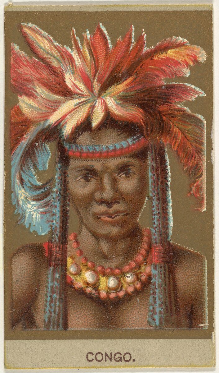 Congo, from the Races of Mankind series (T181) issued by Abdul Cigarettes, Issued by Abdul Cigarettes (American), Commercial color lithograph 
