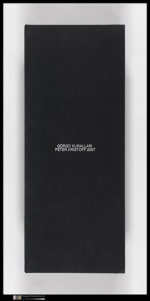 Gorgu Kurallari (Bahname), Peter Hristoff (Bulgarian, born Istanbul, 1958), Mixed media (ink, watercolor, vinyl, silkscreen) on paper; twenty-five folios in an embossed box