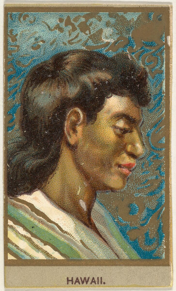 Hawaii, from the Races of Mankind series (T181) issued by Abdul Cigarettes, Issued by Abdul Cigarettes (American), Commercial color lithograph 
