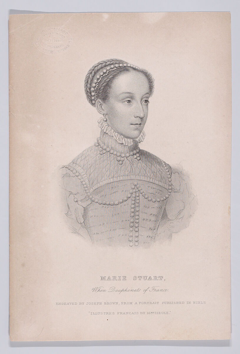 Mary, Queen of Scots, Joseph Brown (British, 1809–1887), Stipple engraving 