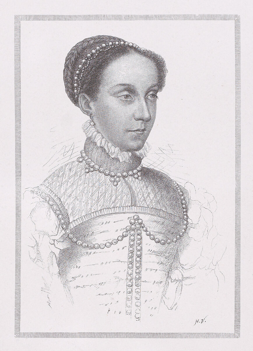 Mary, Queen of Scots, After Adolphe Pierre Riffaut (French, Paris 1821–1859 Charenton), Wood engraving 