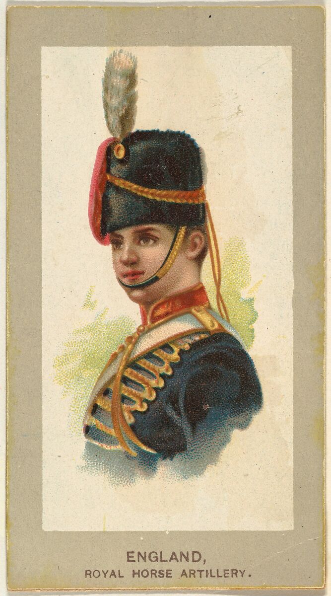 Royal Horse Artillery, England, from the Military Uniforms series (T182) issued by Abdul Cigarettes, Issued by Abdul Cigarettes (American), Commercial color lithograph 