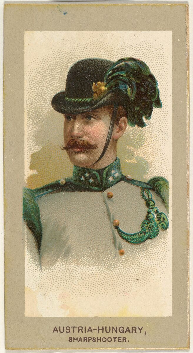 Sharpshooter, Austria-Hungary, from the Military Uniforms series (T182) issued by Abdul Cigarettes, Issued by Abdul Cigarettes (American), Commercial color lithograph 