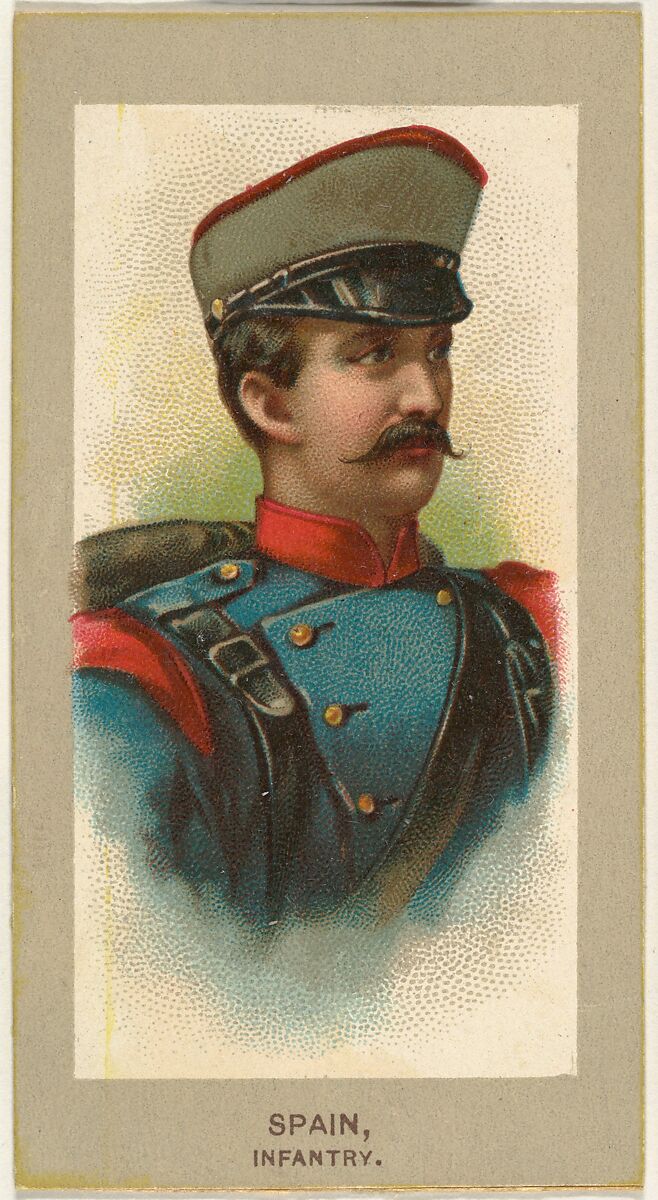 Infantry, Spain, from the Military Uniforms series (T182) issued by Abdul Cigarettes, Issued by Abdul Cigarettes (American), Commercial color lithograph 