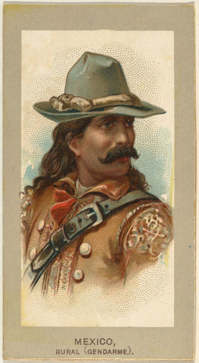 Rural Gendarme, Mexico, from the Military Uniforms series (T182) issued by Abdul Cigarettes, Issued by Abdul Cigarettes (American), Commercial color lithograph 