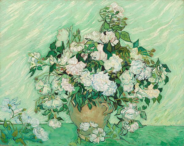 Roses, Vincent van Gogh (Dutch, Zundert 1853–1890 Auvers-sur-Oise), Oil on canvas 