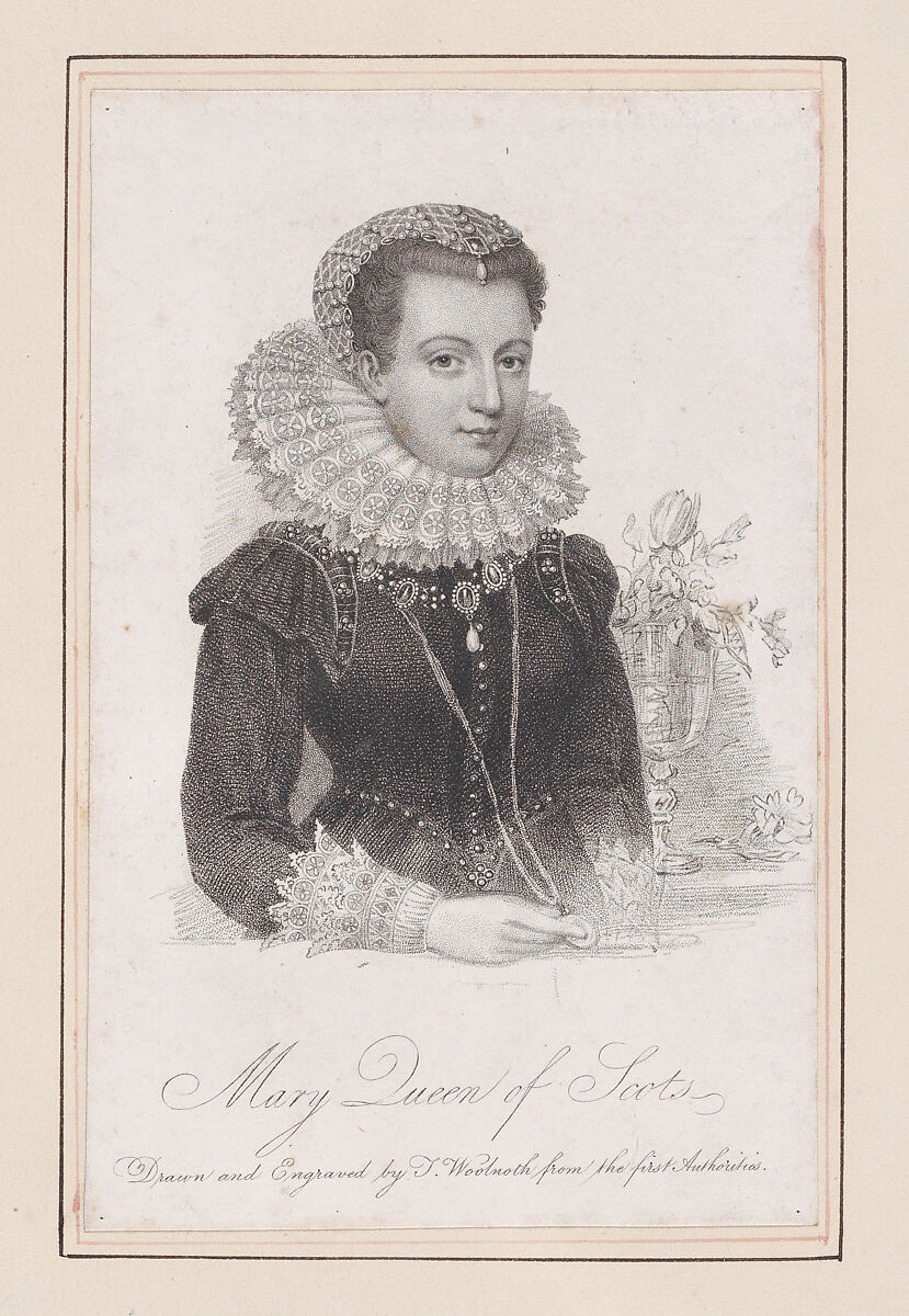 Mary, Queen of Scots, Thomas Woolnoth (British, London 1785–1857?), Stipple engraving 