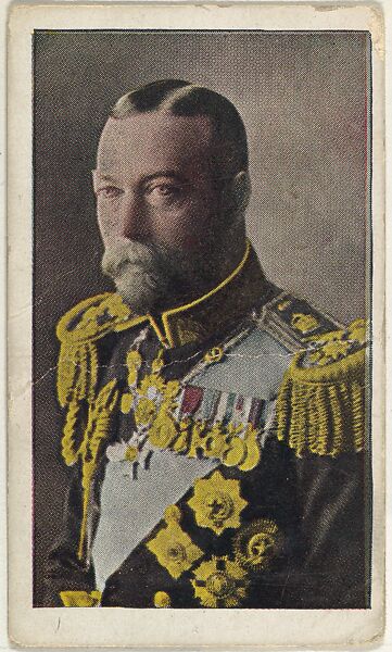 Card No. 2, King George V of England, from the World War I Scenes series (T121) issued by Sweet Caporal Cigarettes, Issued by American Tobacco Company, Photolithograph 