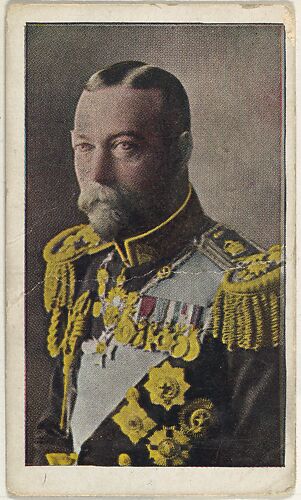 Card No. 2, King George V of England, from the World War I Scenes series (T121) issued by Sweet Caporal Cigarettes