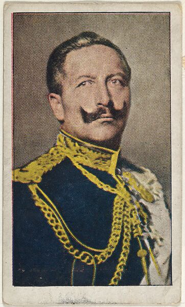 Card No. 3, Emperor William II of Germany, from the World War I Scenes series (T121) issued by Sweet Caporal Cigarettes, Issued by American Tobacco Company, Photolithograph 