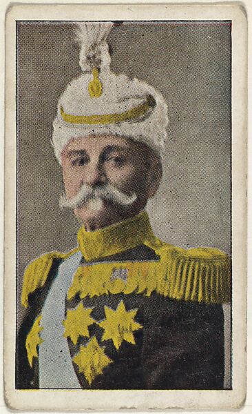 Card No. 5, King Peter of Servia, from the World War I Scenes series (T121) issued by Sweet Caporal Cigarettes, Issued by American Tobacco Company, Photolithograph 