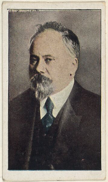 Card No. 6, President Poincare of France, from the World War I Scenes series (T121) issued by Sweet Caporal Cigarettes, Issued by American Tobacco Company, Photolithograph 