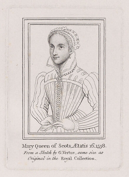 Mary, Queen of Scots, After François Clouet (French, Tours (?), active by 1536–died 1572 Paris), Stipple engraving and outline 