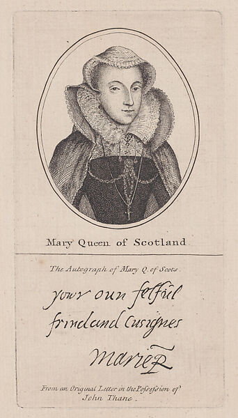 Mary, Queen of Scots, After Nicholas Hilliard (British, Exeter ca. 1547–1619 London), Engraving 