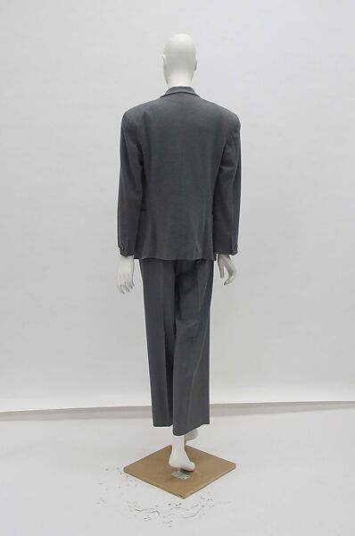 Ensemble, Perry Ellis (American, founded 1978), wool, silk, leather, , mother-of-pearl, metal, American