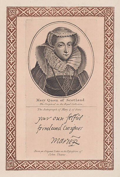 Mary, Queen of Scots, After Nicholas Hilliard (British, Exeter ca. 1547–1619 London), Engraving 