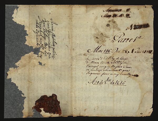 Alvaro III of Kongo to Philip III of Portugal Establishing Mutually Beneficial Relations Between the Two Countries and Explaining Kongo’s Deteriorating Relationship with the Province of Soyo
