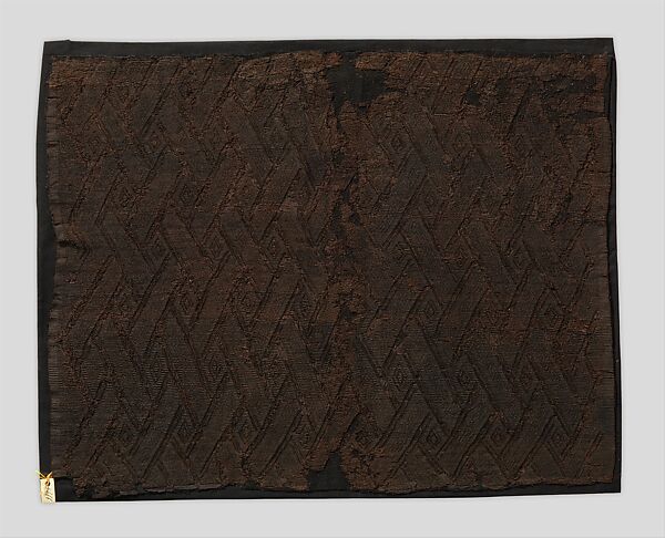 Luxury Cloth, Raffia, black pigment, Kongo peoples; Kongo Kingdom 