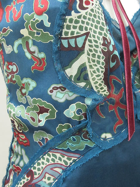 Evening dress, Yves Saint Laurent (French, founded 1961), silk, fur, metal, French