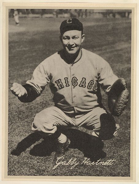 Gabby Hartnett, from the "Baseball and Football" set (R311), issued by the National Chicle Company to promote Diamond Stars Gum, Issued by National Chicle Gum Company, Cambridge, Massachusetts, Albumen print ("leather" finish) 