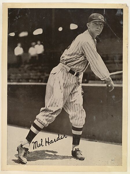 Mel Harder, from the "Baseball and Football" set (R311), issued by the National Chicle Company to promote Diamond Stars Gum, Issued by National Chicle Gum Company, Cambridge, Massachusetts, Albumen print (glossy finish) 