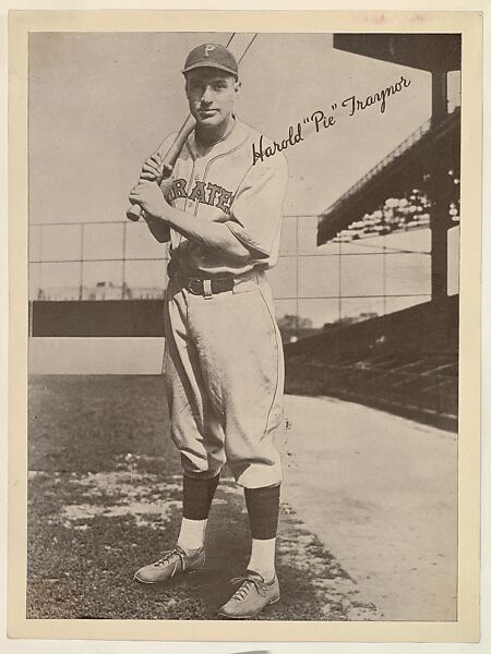 Harold "Pie" Traynor, from the "Baseball and Football" set (R311), issued by the National Chicle Company to promote Diamond Stars Gum, Issued by National Chicle Gum Company, Cambridge, Massachusetts, Albumen print (glossy finish) 