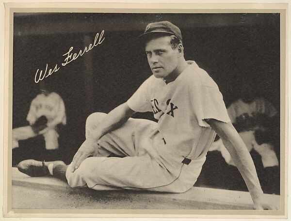 Wes Ferrell, from the "Baseball and Football" set (R311), issued by the National Chicle Company to promote Diamond Stars Gum, Issued by National Chicle Gum Company, Cambridge, Massachusetts, Albumen print ("leather" finish) 