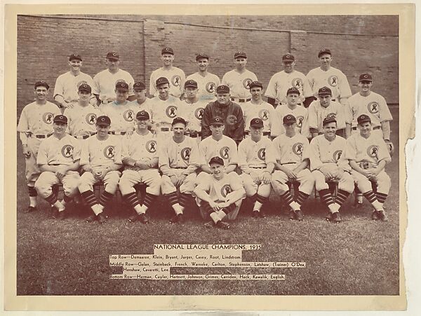 National League Champions, 1935, from the 