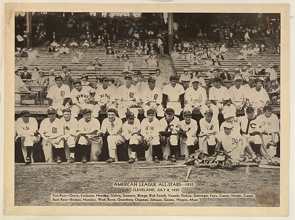 American League All-Stars, 1935, from the 