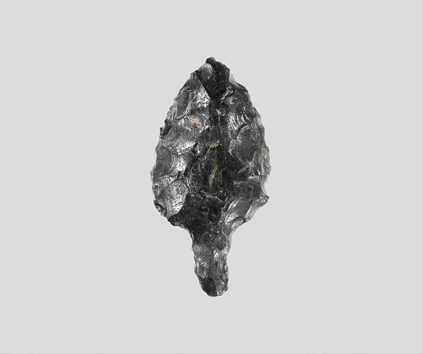 Obsidian leaf-shaped and tanged point