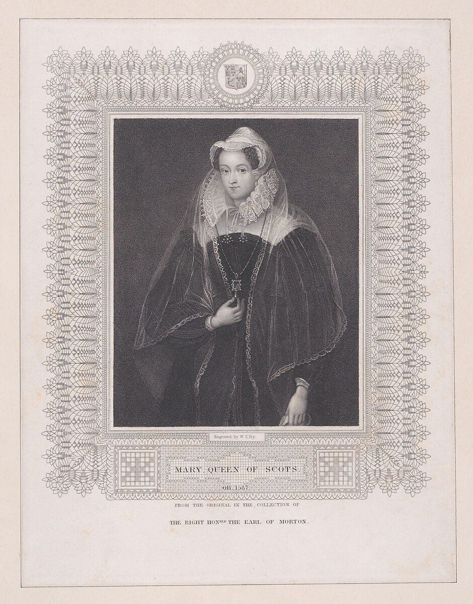 Mary, Queen of Scots, William Thomas Fry (British, 1789–1843), Stipple engraving 