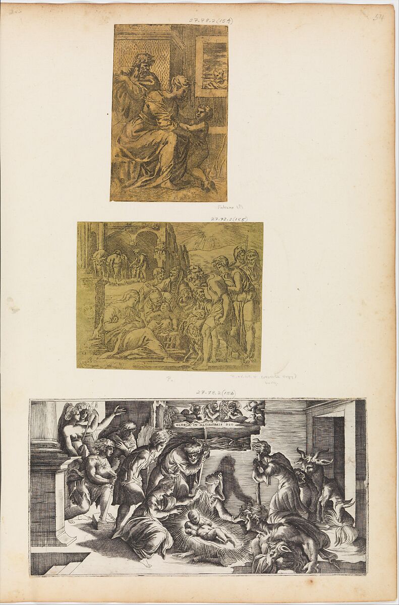 Adoration of the Shepherds, Anonymous, Italian, 16th century, Etching 