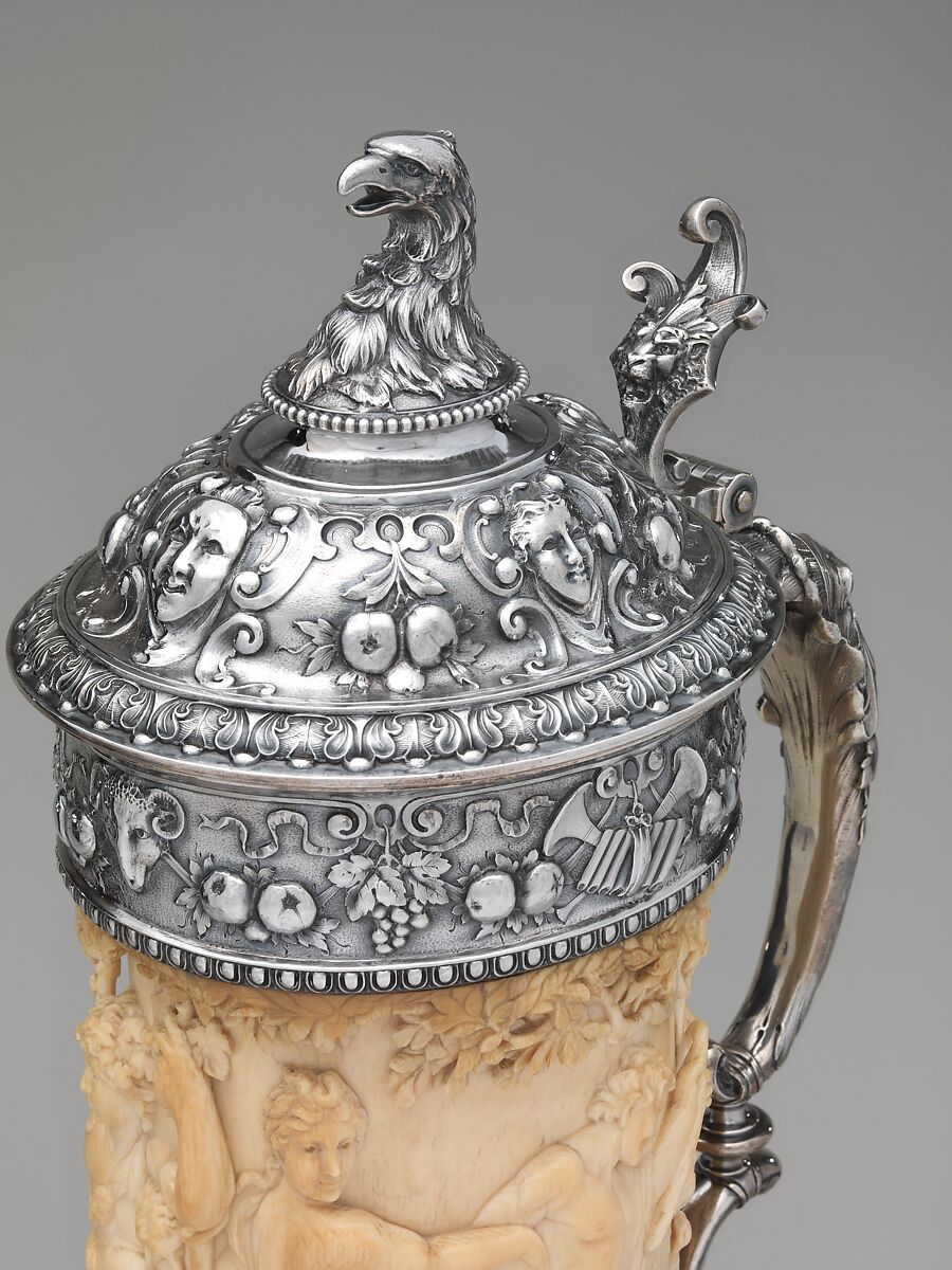 Tankard, Gorham Manufacturing Company (American, Providence, Rhode Island, 1831–present), Silver and ivory, American