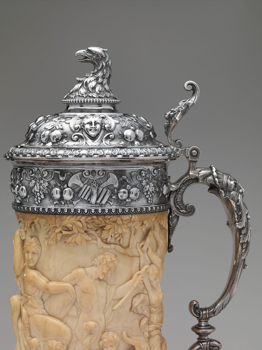 Tankard, Gorham Manufacturing Company (American, Providence, Rhode Island, 1831–present), Silver and ivory, American