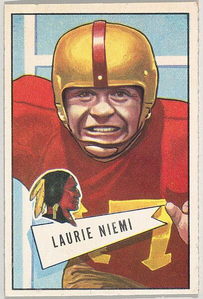 Laurie Niemi, from the Bowman Football series (R407-4) issued by Bowman Gum, Issued by Bowman Gum Company, Commercial color lithograph 